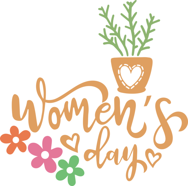 Transparent International Women's Day Leaf Plant stem Logo for Women's Day for International Womens Day