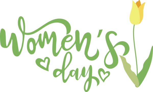 Transparent International Women's Day Logo Leaf Plant stem for Women's Day for International Womens Day