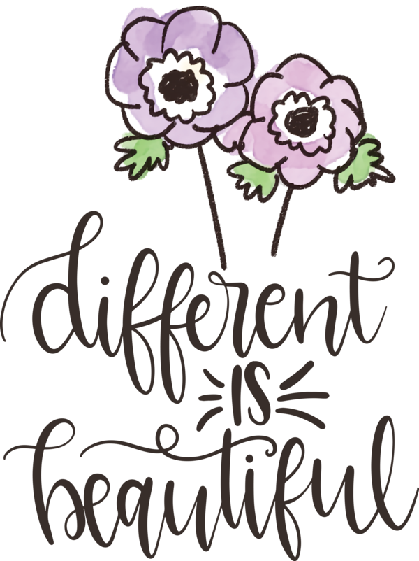 Transparent International Women's Day Different Is Beautiful Drawing Design for Women's Day for International Womens Day