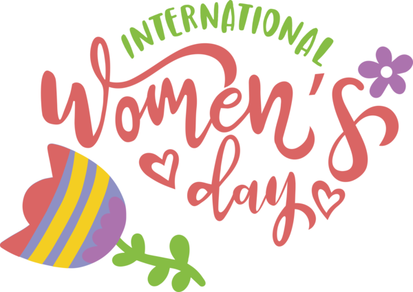 Transparent International Women's Day Logo Line Meter for Women's Day for International Womens Day