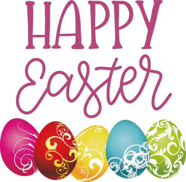 Transparent Easter Logo Motif Easter egg for Easter Day for Easter