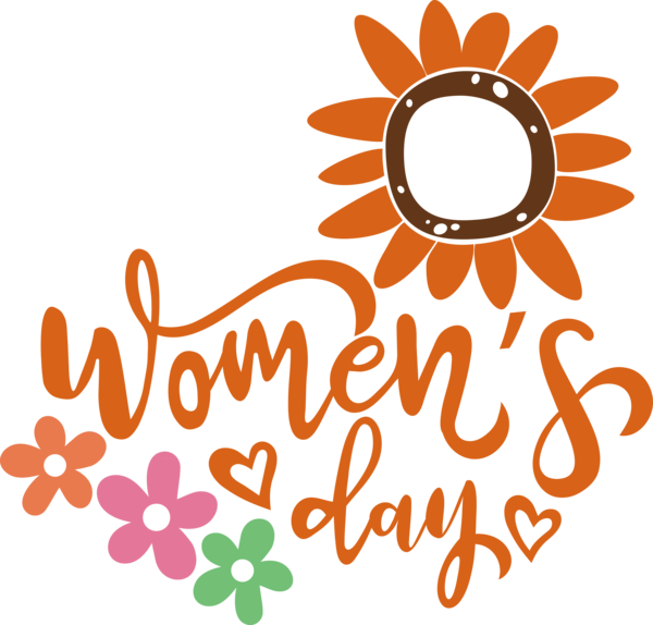 Transparent International Women's Day Cut flowers Floral design Logo for Women's Day for International Womens Day