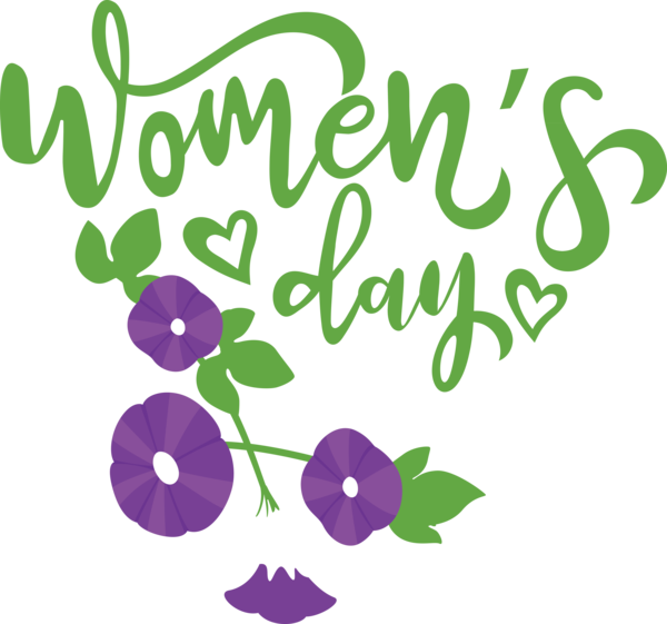 Transparent International Women's Day Leaf Floral design Plant stem for Women's Day for International Womens Day