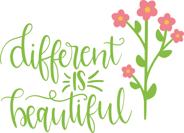 Transparent International Women's Day Different Is Beautiful Design Line art for Women's Day for International Womens Day