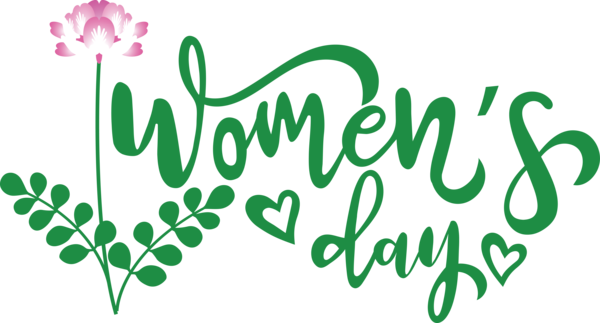 Transparent International Women's Day Logo Leaf Plant stem for Women's Day for International Womens Day