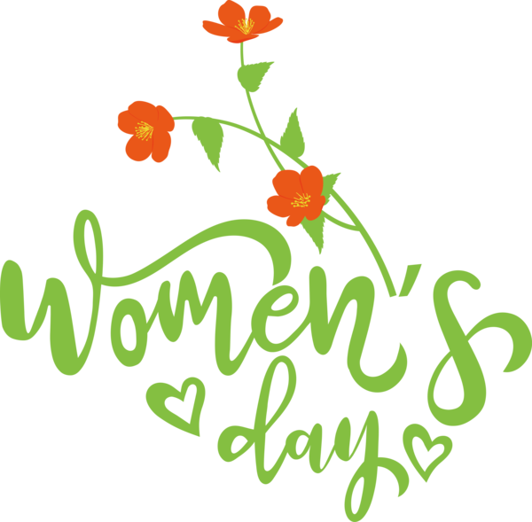 Transparent International Women's Day Floral design Leaf Plant stem for Women's Day for International Womens Day
