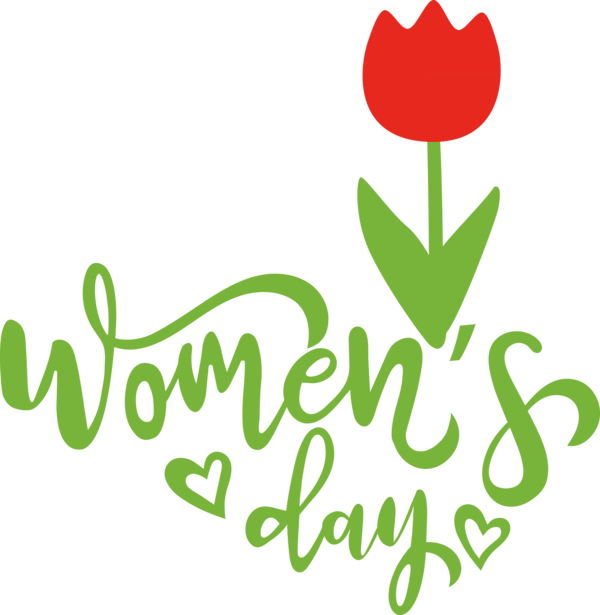 Transparent International Women's Day Flower Plant stem Meter for Women's Day for International Womens Day