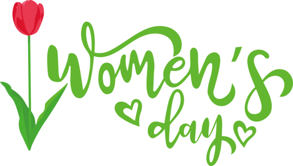 Transparent International Women's Day Logo Plant stem Leaf for Women's Day for International Womens Day