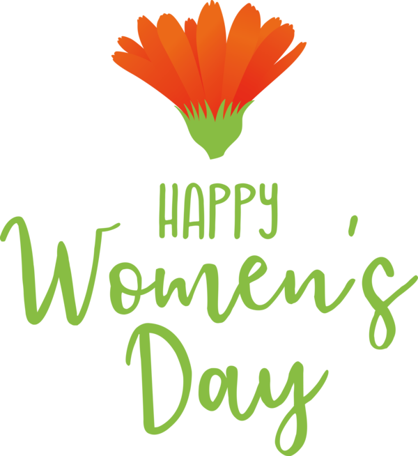 Transparent International Women's Day Flower Logo Line for Women's Day for International Womens Day