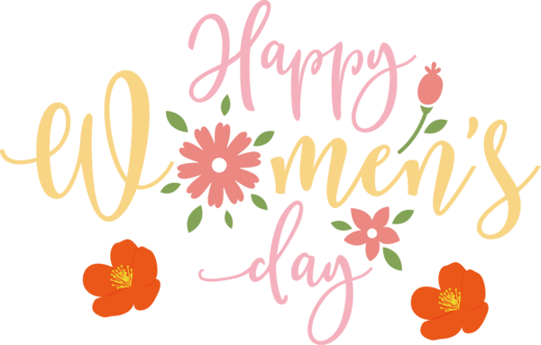 Transparent International Women's Day Floral design Icon Logo for Women's Day for International Womens Day