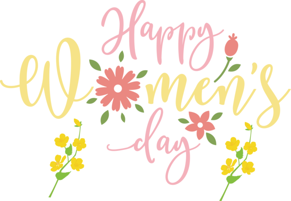 Transparent International Women's Day Icon Floral design Design for Women's Day for International Womens Day