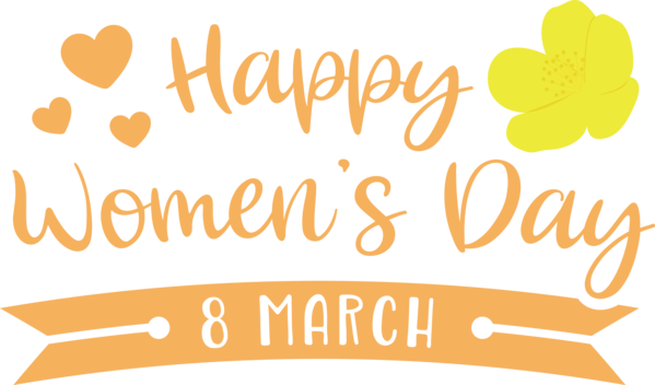 Transparent International Women's Day Logo Yellow Flower for Women's Day for International Womens Day