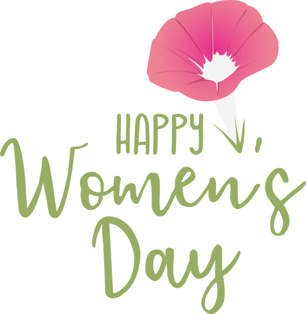Transparent International Women's Day Cut flowers Flower Logo for Women's Day for International Womens Day