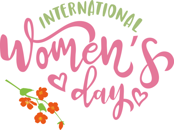 Transparent International Women's Day Floral design Logo Petal for Women's Day for International Womens Day