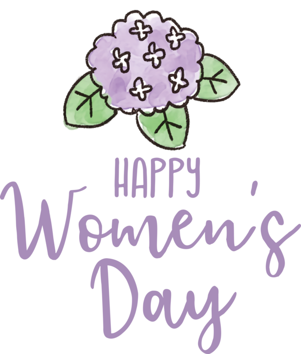 Transparent International Women's Day Cut flowers Flower Logo for Women's Day for International Womens Day