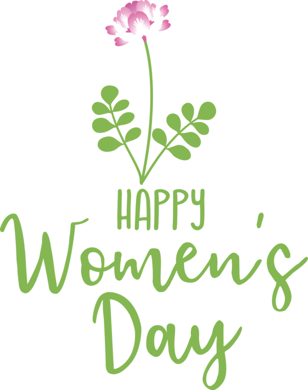 Transparent International Women's Day Leaf Plant stem Floral design for Women's Day for International Womens Day