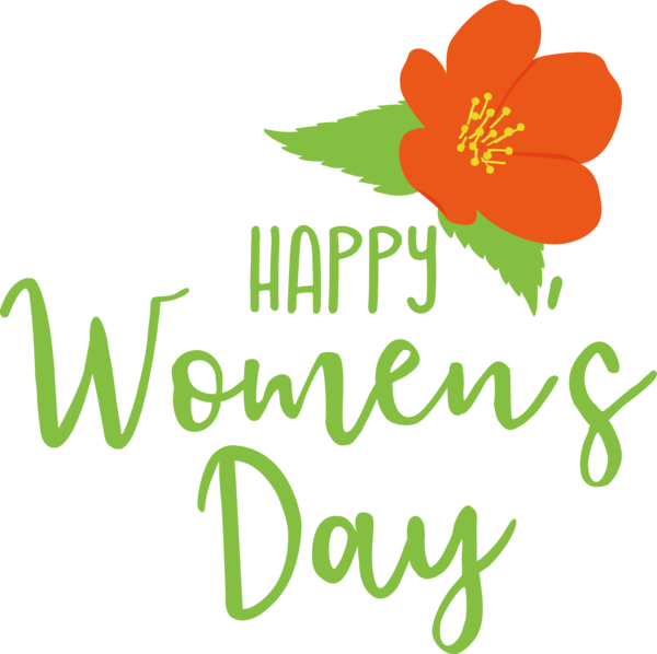 Transparent International Women's Day Logo Cut flowers Floral design for Women's Day for International Womens Day