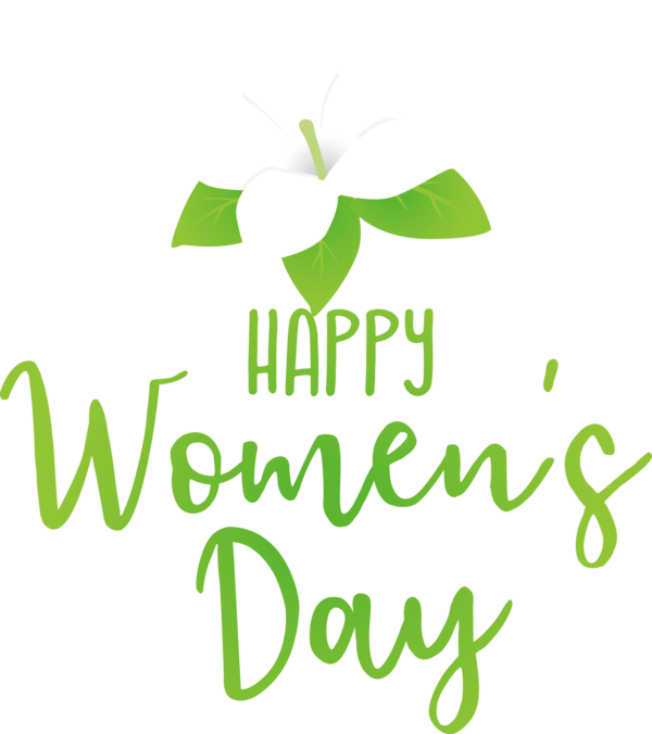 Transparent International Women's Day Logo Design Green for Women's Day for International Womens Day