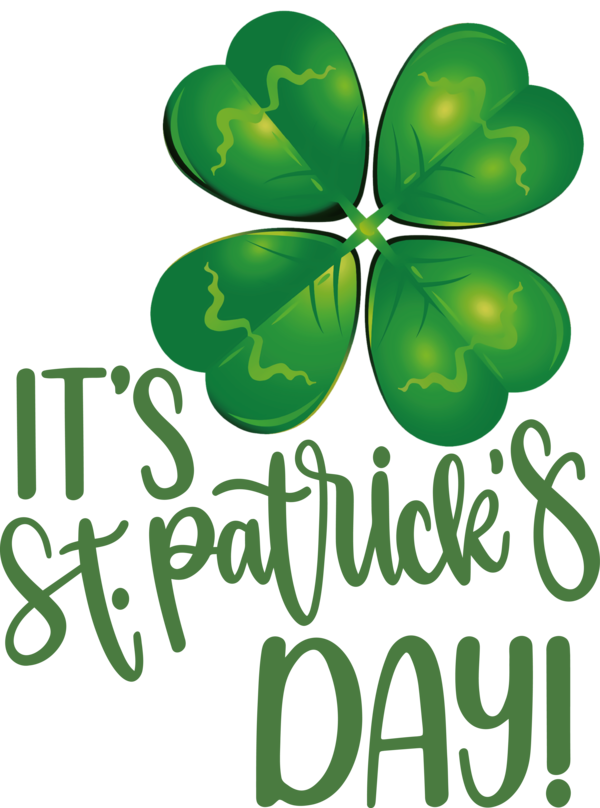 Transparent St. Patrick's Day Plant stem Leaf Shamrock for Saint Patrick for St Patricks Day