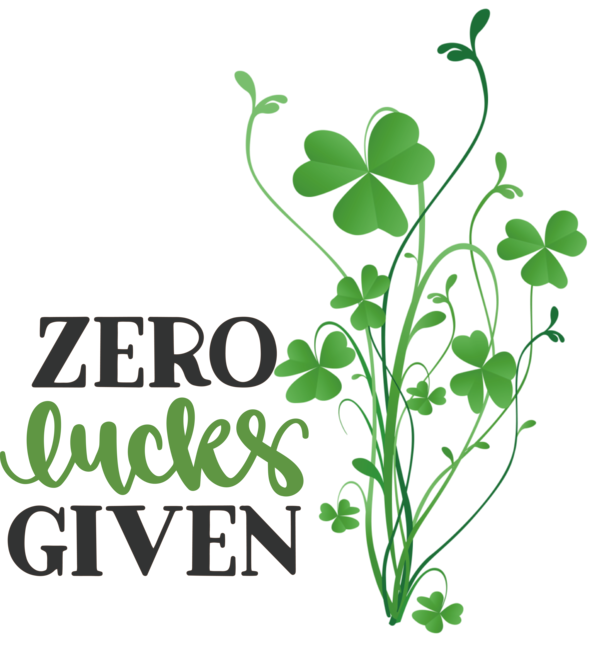 Transparent St. Patrick's Day Four-leaf clover Shamrock Design for St Patricks Day Quotes for St Patricks Day