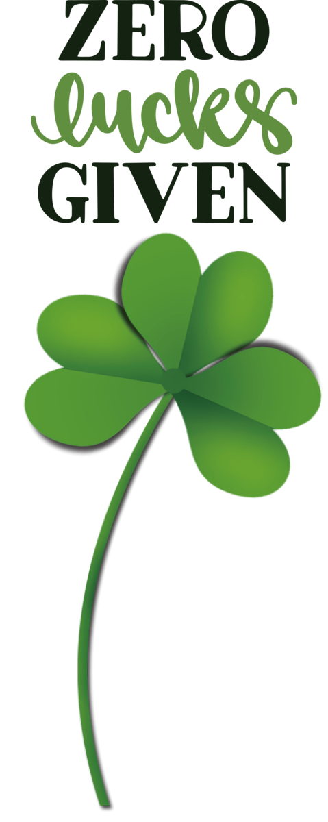 Transparent St. Patrick's Day Leaf Plant stem for St Patricks Day Quotes for St Patricks Day