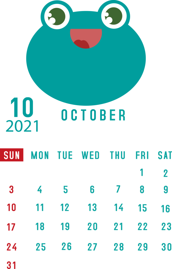 Transparent New Year Logo Cartoon Diagram for Printable 2021 Calendar for New Year