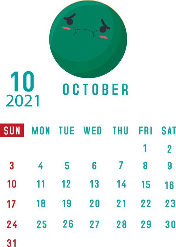 Transparent New Year Aqua M  Font for Printable 2021 Calendar for New Year