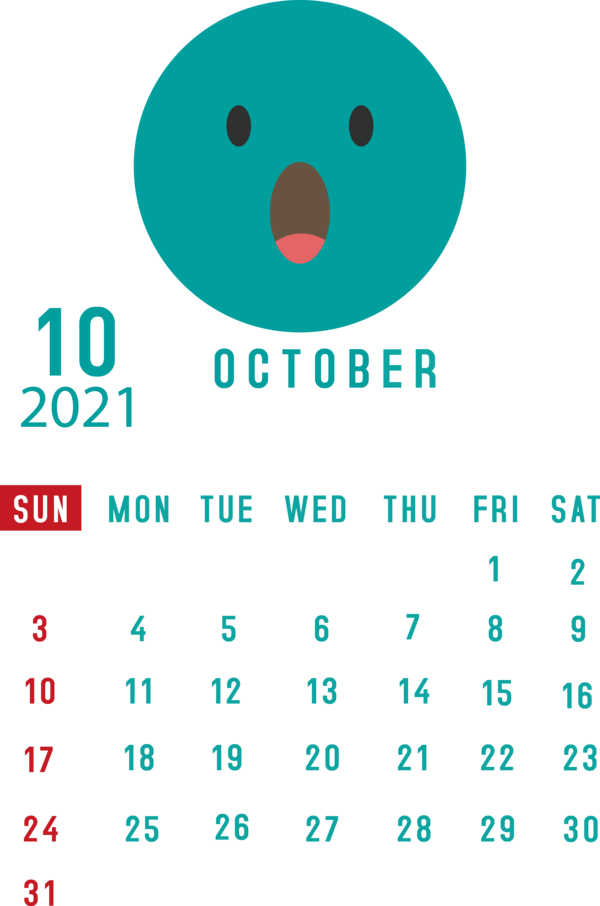 Transparent New Year Green Line Teal for Printable 2021 Calendar for New Year