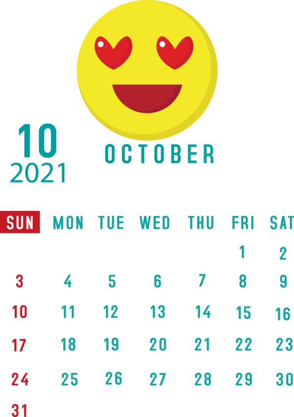 Transparent New Year HTC Hero Smiley Smile for Printable 2021 Calendar for New Year