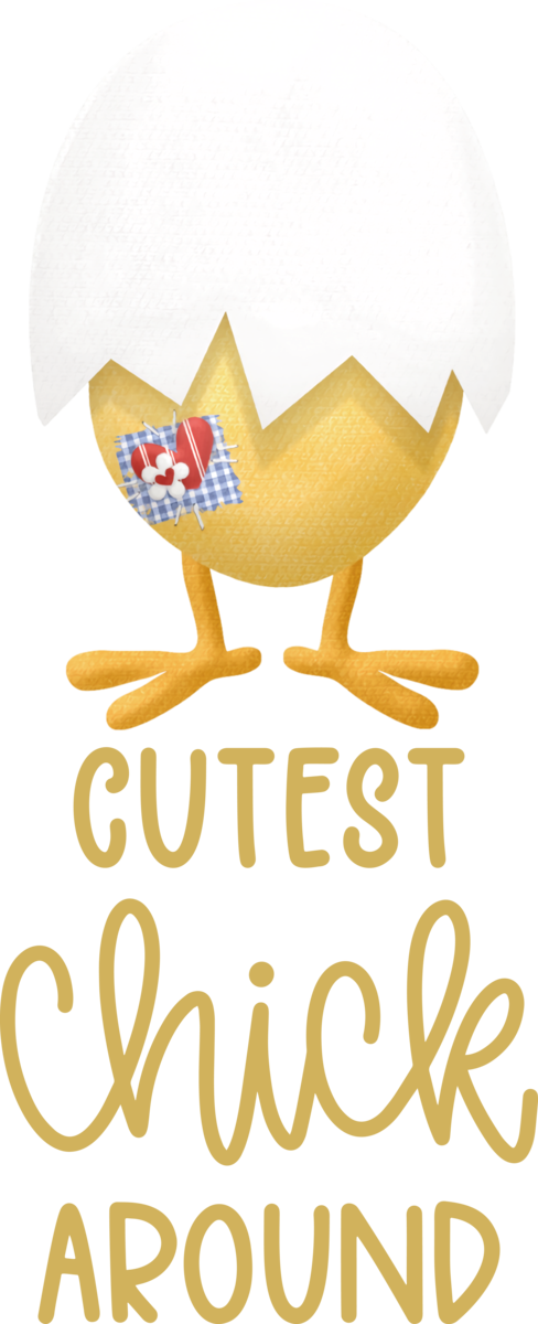 Transparent Easter Logo Yellow Meter for Easter Chick for Easter