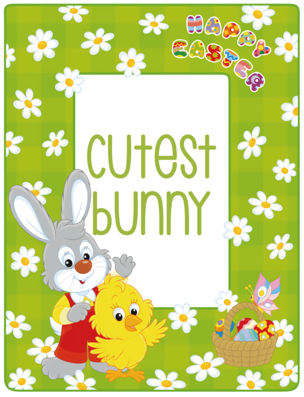 Transparent Easter Royalty-free Picture Frame Cartoon for Easter Bunny for Easter