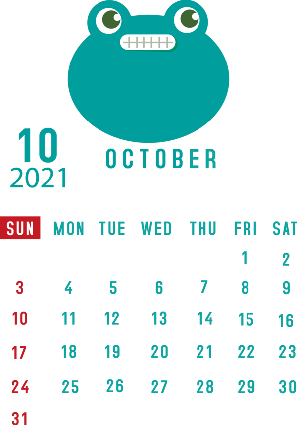 Transparent New Year Logo Font Aqua M for Printable 2021 Calendar for New Year