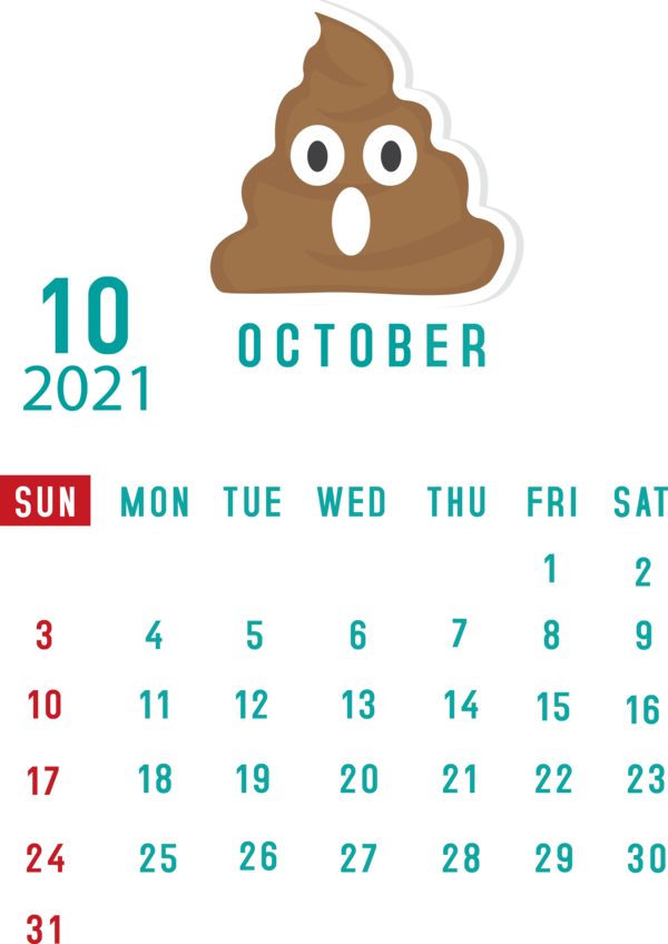 Transparent New Year Meter Happiness October for Printable 2021 Calendar for New Year
