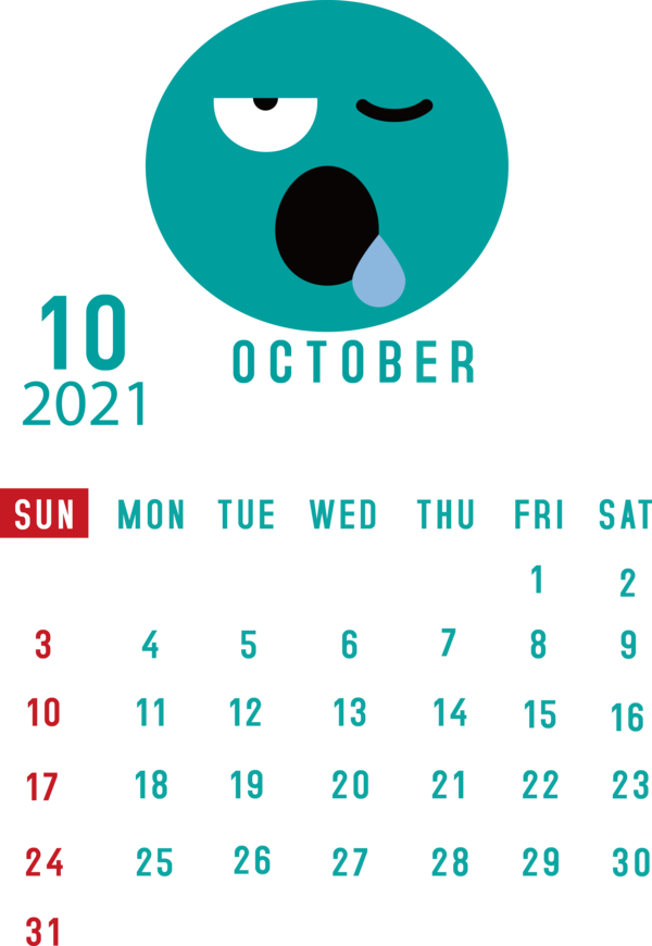 Transparent New Year Logo Green Line for Printable 2021 Calendar for New Year