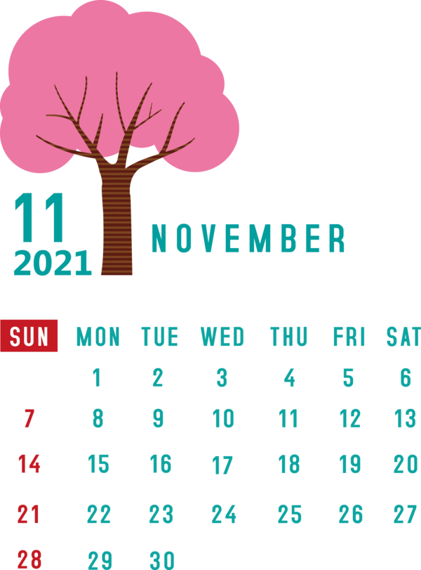 Transparent New Year Logo Flower Human for Printable 2021 Calendar for New Year