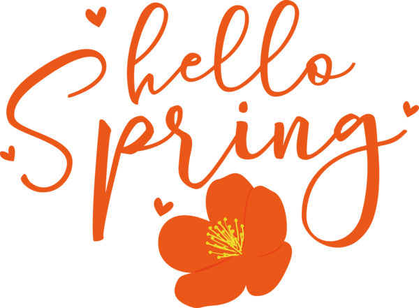Transparent easter Flower Cut flowers Logo for Hello Spring for Easter