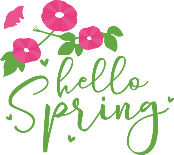 Transparent easter Drawing Design Logo for Hello Spring for Easter