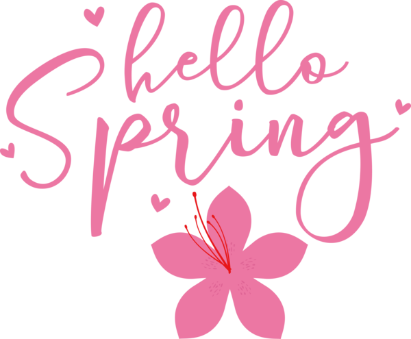 Transparent easter Floral design Design Petal for Hello Spring for Easter