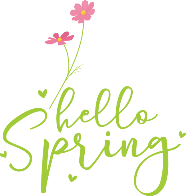 Transparent easter Drawing Logo Design for Hello Spring for Easter