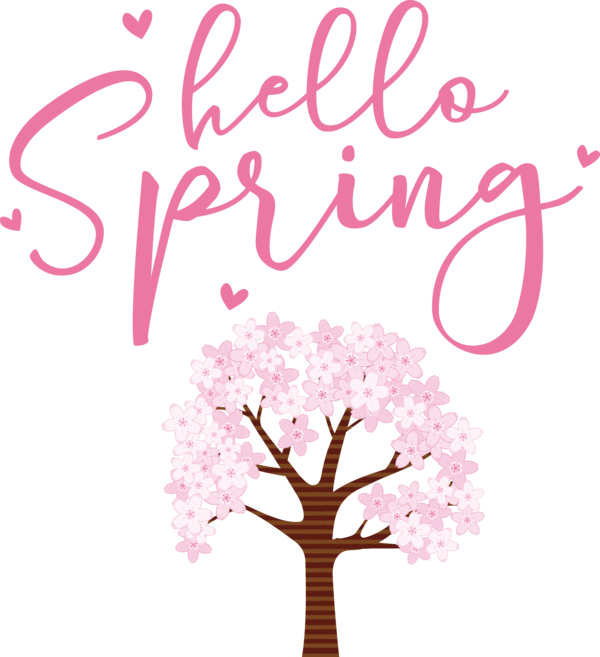 Transparent easter Petal Floral design Sticker for Hello Spring for Easter
