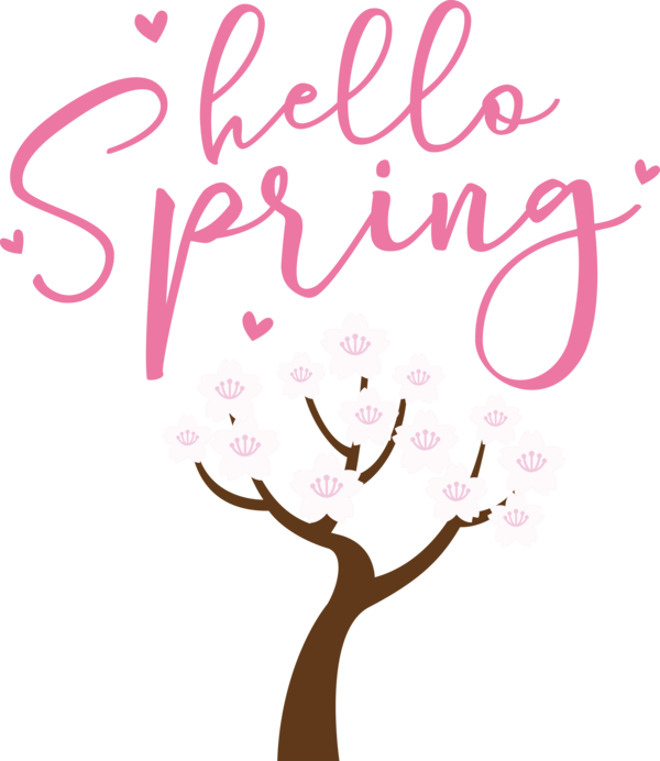 Transparent easter Floral design Flower Wall Decal for Hello Spring for Easter