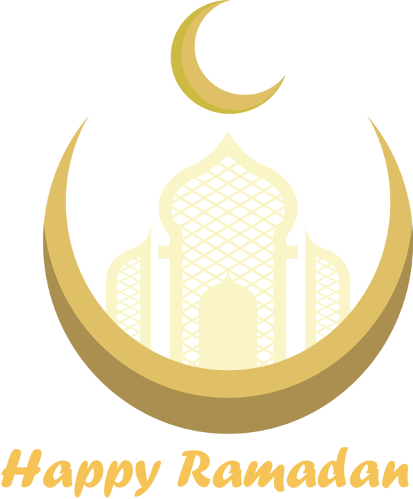 Transparent ramadan Logo Symbol Yellow for EID Ramadan for Ramadan