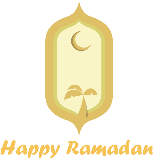 Transparent ramadan Logo Yellow Meter for EID Ramadan for Ramadan
