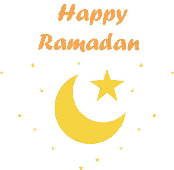 Transparent ramadan Logo Yellow Line for EID Ramadan for Ramadan