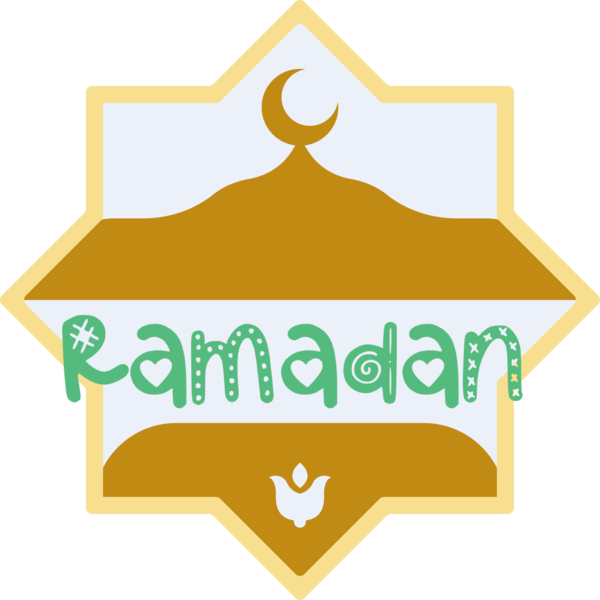 Transparent ramadan Logo Design Yellow for EID Ramadan for Ramadan