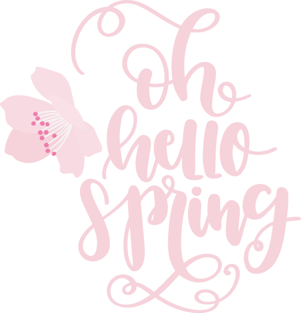 Transparent easter Design Sticker Logo for Hello Spring for Easter