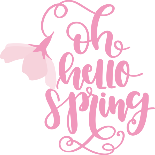 Transparent easter Logo Design Flower for Hello Spring for Easter