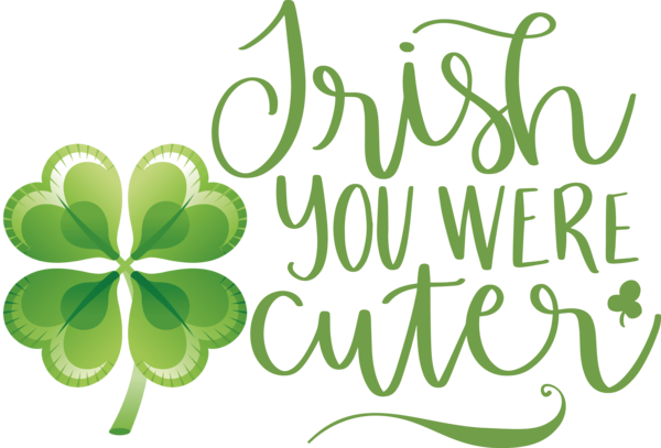 Transparent St. Patrick's Day Shamrock Logo Flower for Shamrock for St Patricks Day