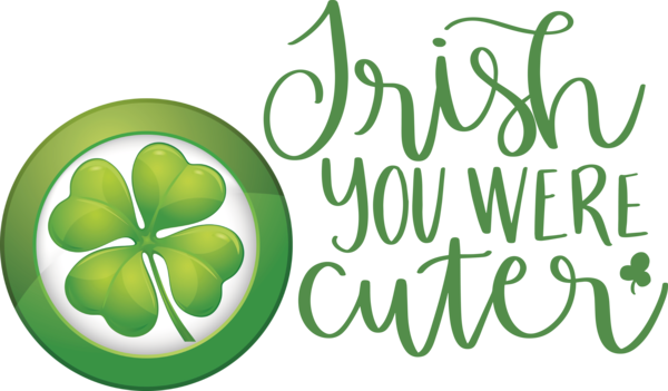 Transparent St. Patrick's Day Leaf Logo Shamrock for Shamrock for St Patricks Day