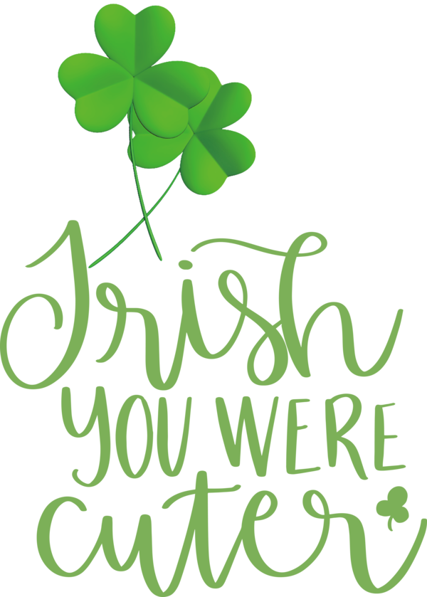 Transparent St. Patrick's Day Leaf Plant stem Logo for Shamrock for St Patricks Day